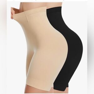 Amazon Women's Shapewear Shorts - Black and Tan